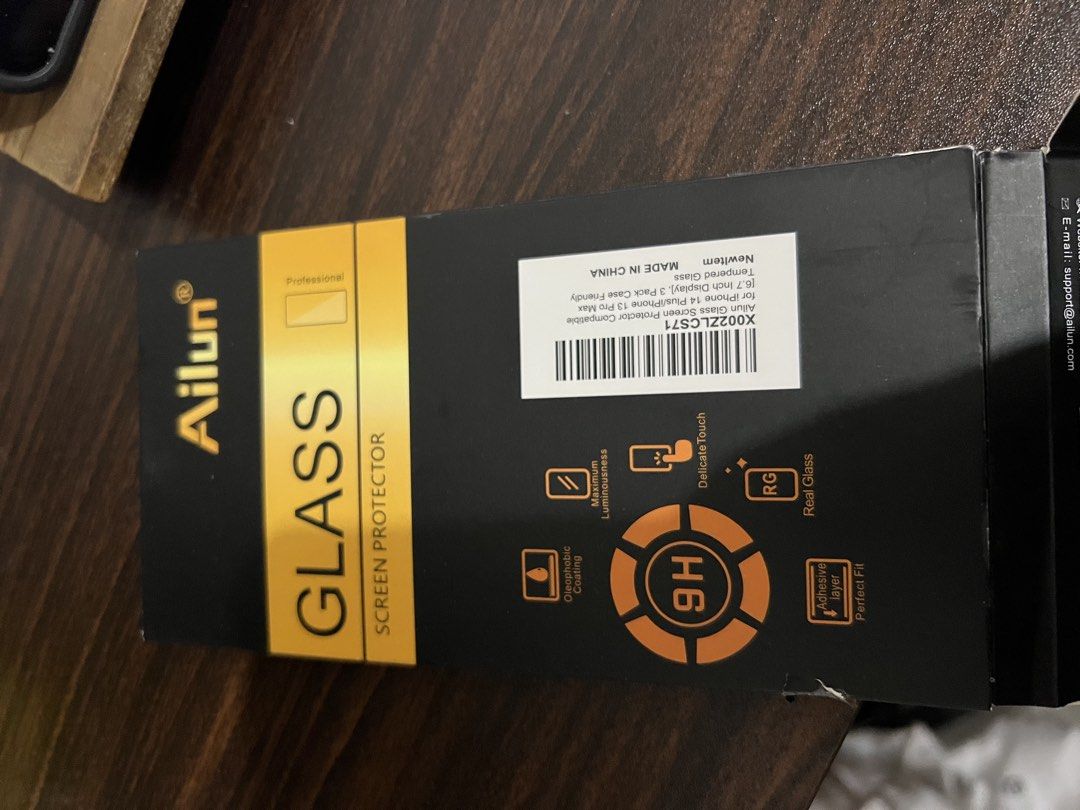 Ailun 3 Pack Screen Protector for iPhone 14 Plus/13 Pro Max (Category: Cases & Sleeves) located in Quezon City. Submitted by fast_yannny (Listing ID 1453545636, Image 1). Description: - 3-pack Ailun Tempered Glass Screen Protectors - Compatible with iPhone 14 Plus & iPhone 13 Pro Max (6.7" display) - Case-friendly design - Oleophobic coating resists smudges and fingerprints - Easy application with perfect fit adhesive - Provides excellent screen 