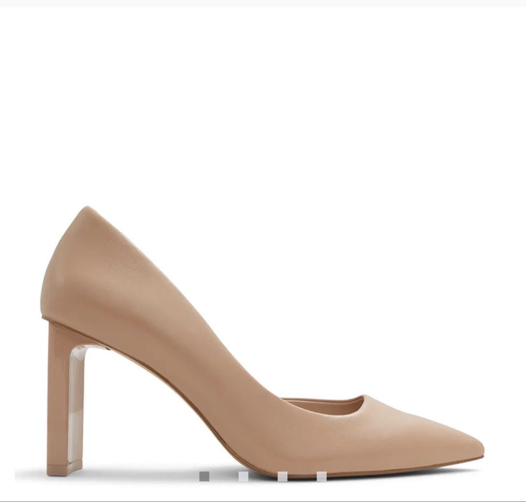 ALDO Beige Pointed Toe Block Heels (Category: Heels) located in Cainta. Submitted by erraticgal (Listing ID 1453489531, Image 1). Description: - Brand: ALDO - Color: Neutral Beige - Design: Pointed toe with chic cut-out detail - Heel: Chunky block heel with clear accent - Versatility: Dress up or down, great for work or a night out SIZE: US 7.5 USED ONLY ONCE - oathtaking Original price: PHP3,132.00 PERFECT CONDITION!!.