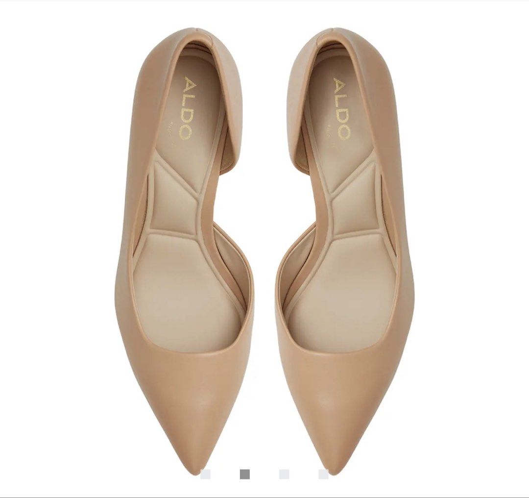 ALDO Beige Pointed Toe Block Heels (Category: Heels) located in Cainta. Submitted by erraticgal (Listing ID 1453489531, Image 2). Description: - Brand: ALDO - Color: Neutral Beige - Design: Pointed toe with chic cut-out detail - Heel: Chunky block heel with clear accent - Versatility: Dress up or down, great for work or a night out SIZE: US 7.5 USED ONLY ONCE - oathtaking Original price: PHP3,132.00 PERFECT CONDITION!!.