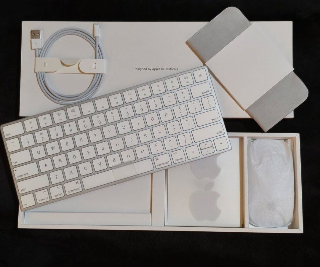 Apple Mouse and Keybaord (Category: Computer Keyboard) located in Muntinlupa City. Submitted by gepdeg (Listing ID 1453482760, Image 1). Description: 📦 What’s Included 🍎 Brand New Apple Magic Keyboard (from iMac) 🍎 Brand New Apple Magic Mouse (from iMac) 🔌 Apple Lightning to USB Cable ✨ Apple Cleaning Cloth 🍏 Apple Logo Stickers 📄 Original Apple documentation 📦 Original Apple packaging ✅ Keyboard and Mouse are brand new, removed from an iM