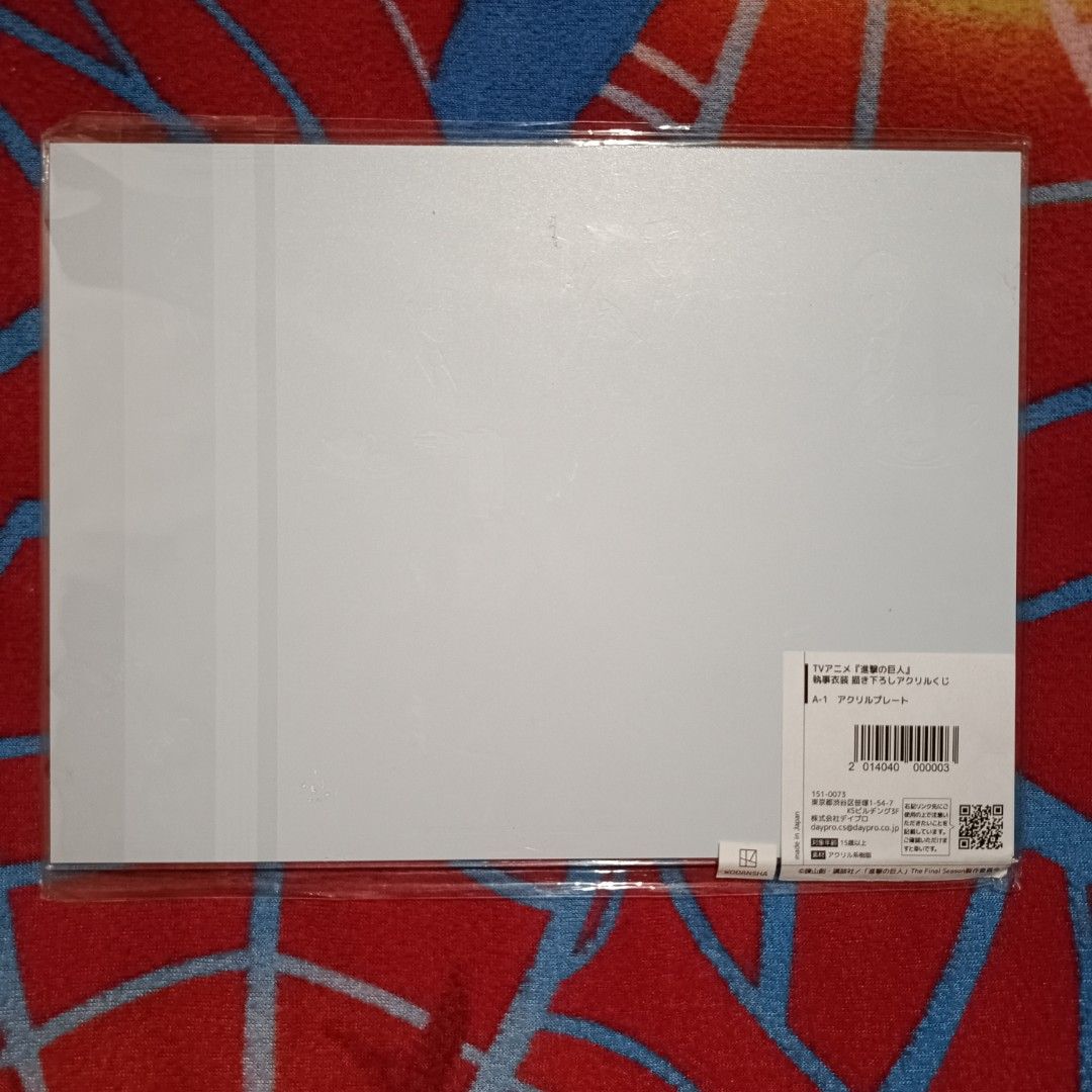 ATTACK ON TITAN Acrylic art panel (Category: Art & Prints) located in Basud. Submitted by keioal (Listing ID 1446135381, Image 2). Description: WYSIWYG 🫶 🩵 300+ sf Rfs: Need space 🫧No cancellation/refund 🫧MOP: Gcash, SeaBank 🫧MOD: J&T 📩 pm to avail/inquire 🩵.