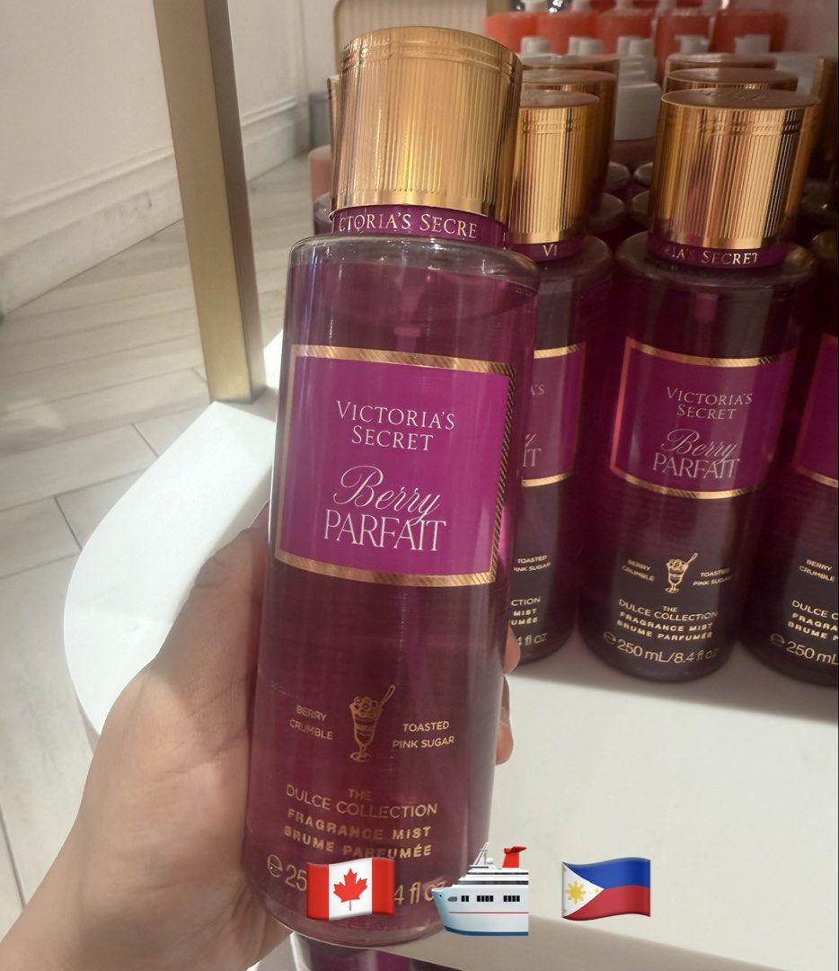 Berry Parfait Fragrance mist (Category: Fragrance & Deodorants) located in Balungao. Submitted by kateee21 (Listing ID 1453446280, Image 1). Description: 📌📌📌 Available for PREORDER 🛳 Shipping from Canada 🇨🇦 to Philippines 🇵🇭 via sea cargo 📦; Local Shipping fee c/o buyer ✅ If you are interested and willing to wait, do not hesitate to DM us! 😊.