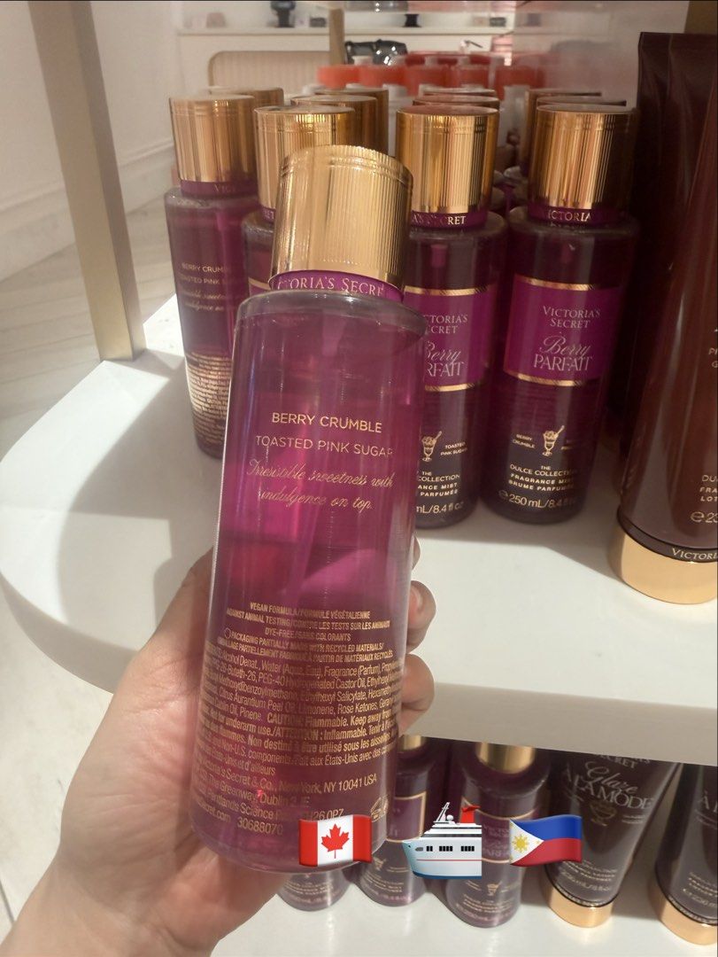 Berry Parfait Fragrance mist (Category: Fragrance & Deodorants) located in Balungao. Submitted by kateee21 (Listing ID 1453446280, Image 2). Description: 📌📌📌 Available for PREORDER 🛳 Shipping from Canada 🇨🇦 to Philippines 🇵🇭 via sea cargo 📦; Local Shipping fee c/o buyer ✅ If you are interested and willing to wait, do not hesitate to DM us! 😊.