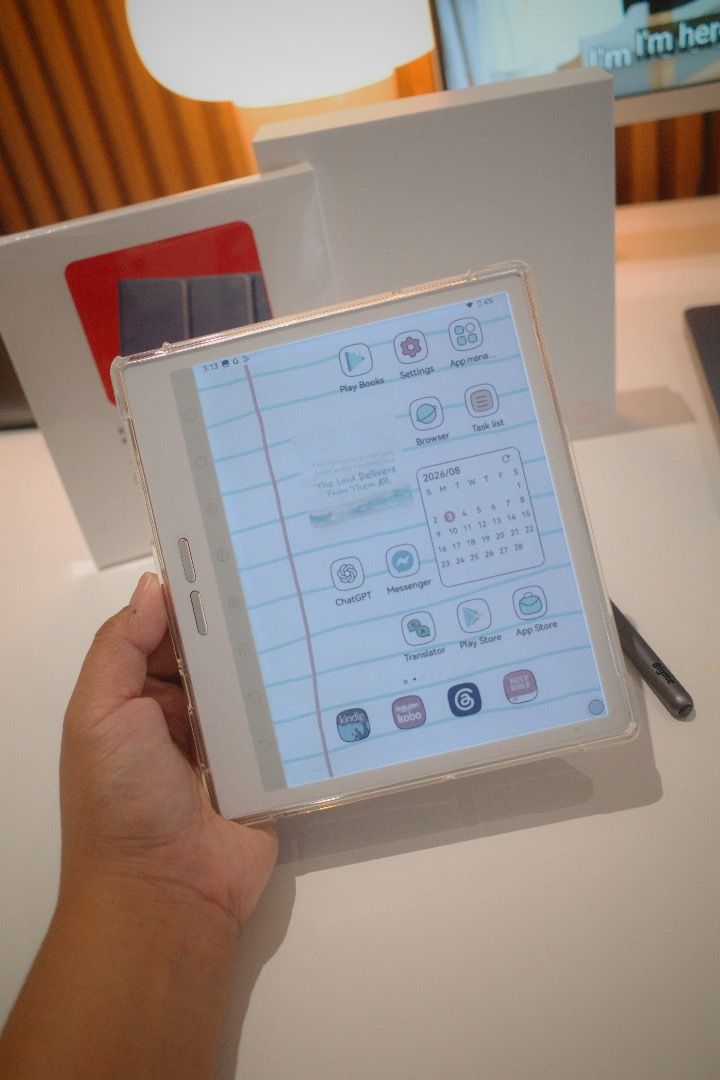 BigMe B7 Pro (White) Plus Freebies and Stylus (MINT!) (Category: E-Readers) located in Rizal. Submitted by jpspaceph (Listing ID 1453506659, Image 2). Description: 🌟 RFS: Funding A Project 🥲 🌟 SRP: 24,000 + Freebies! 🌟 Bought last a few months ago 🌟 RAM: 8GB 🌟 Storage: 256 GB Total 🌟 Condition: MINT Condition! Barely used (I have 3 ereaders 😅) Mostly used at home only Screen protectors since day 1 No issues can pass as new~ 🌟 Inclusions: