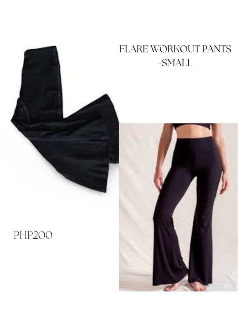 Black Flare Workout Pants - Small (Category: Other Bottoms) located in Quezon City. Submitted by stuffffffffit (Listing ID 1453488697, Image 1). Description: - Black flare workout pants - High-waisted style - Comfortable for workouts or casual wear - Size: Small - Price: PHP200.