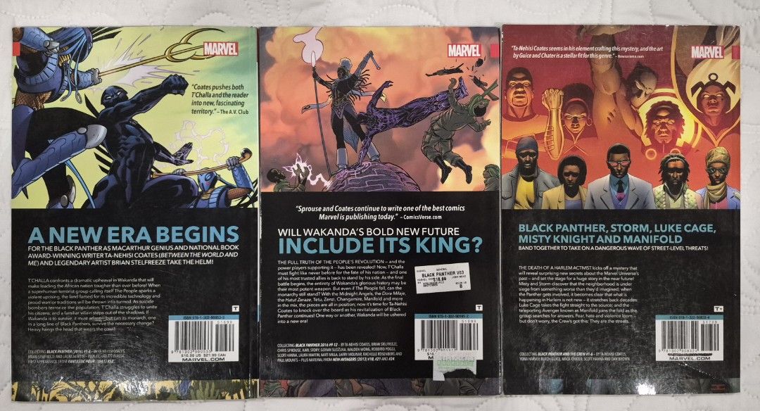 Black Panther comics by Ta-nehisi Coates (Category: Comics & Manga) located in Quezon City. Submitted by wilrem (Listing ID 1453565668, Image 2). Description: Set of Black Panther comics by Ta-nehisi Coates all for 1k Black Panther Volume 1 & 3 Black Panther and the Crew.