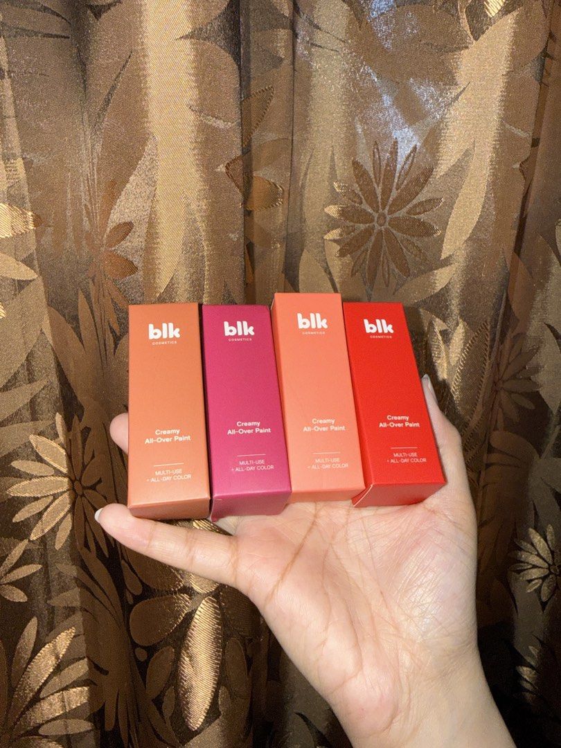 Blk creamy all over paint (Category: Makeup) located in Rizal. Submitted by yngldr (Listing ID 1451563366, Image 1). Description: 220each Summer sorbet Pink cloud Beach Petal.