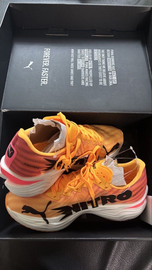 Brand new Puma Deviate Nitro Elite 3 womens (Category: Sneakers) located in Mandaluyong City. Submitted by matchaqueen (Listing ID 1453487128, Image 2). Description: Us 8.5 womens, 25cm Brand new with box never used. Srp 12,900! Perfect for hyrox/races Rfs: i prefer sauconys.