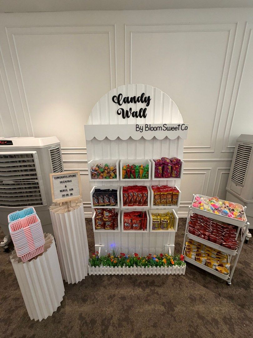 Candywall corner (Category: Occasions & Party Supplies) located in Singapore. Submitted by classydulang (Listing ID 1453485752, Image 1). Description: See picture & dm for more info. Thanks.