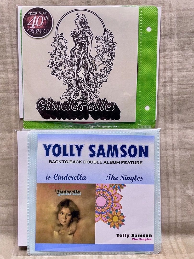 CD-R burned: Cinderella / Yolly Samson - ₱150 each (pls read description) (Category: CDs & DVDs) located in Las Pinas. Submitted by deeco_personal_items (Listing ID 1453553874, Image 1). Description: CD-R burned: Cinderella / Yolly Samson - ₱150 each - Cinderella 40th Anniversary 2 cds (₱300) - Yolly Samson Double Album Feature 1 cd (₱150) Mint condition Pls see tracklist of each volume on pic Please ensure your CD player supports CD-R burned aud