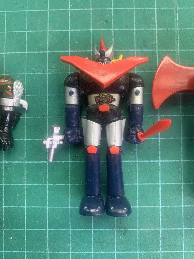 Chogokin / Popy Popynica / Super Robot Set (Category: Gundam & Model Kits) located in Carmona. Submitted by bihira (Listing ID 1453481568, Image 3). Description: Chogokin / Popy Popynica / Super Robot Set - WYSIWYG - As is / no box / Authentic - sold as set - First 3 (from left) - Made from diecast Metal - Last Robot - Non-Diecast.