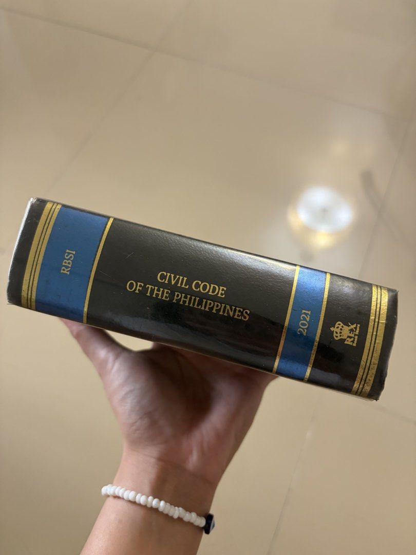 Civil Code of the Philippines 2021 Edition (Category: Textbooks) located in Manila. Submitted by youknowitsbeng (Listing ID 1453523502, Image 2). Description: Decluttering my law school books ⚠️ May contain notes/scribbles from my law school studies - Civil Code of the Philippines, 2021 Edition - Published by REX Book Store - Includes sticky notes inside - Ideal for law students and legal practitioners NEGOTIABLE Laban Atty! .