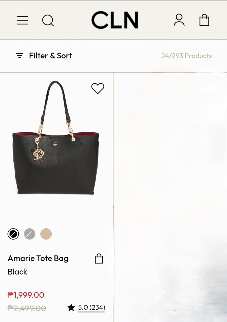 cln amarie tote bag (Category: Luxury Bags & Wallets) located in Cavite. Submitted by azteid (Listing ID 1453607822, Image 1). Description: rfs: di nagagamit sayang naman. dm me for actual photos..
