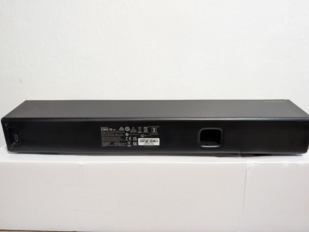 Creative Stage SE Mini Soundbar with Bluetooth 5.3 + USB Digital Audio (Category: Soundbars, Speakers & Amplifiers) located in Santa Rosa. Submitted by 5xj9.z8m (Listing ID 1453566088, Image 2). Description: Item is in very good condition and fully functional. No issues. Dimensions: 410 x 82 x 63 mm Connectivity: ~Bluetooth 5.3 ~USB Digital Audio Inclusions: 1 x Soundbar 1 x USB-C to USB-C Cable 1 x Box For meetups/courier bookings: ~Santa Rosa a