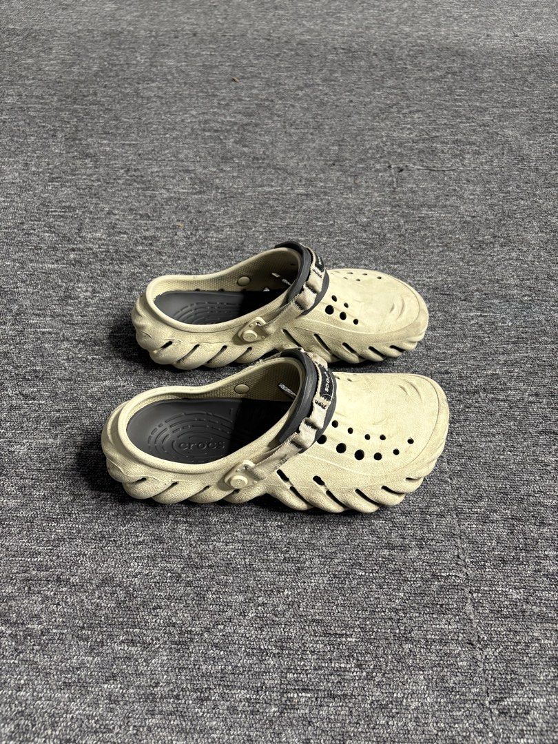 Crocs All-Terrain Clogs Beige (Category: Slippers & Slides) located in Manila. Submitted by acecaguind40299 (Listing ID 1453595657, Image 3). Description: - Beige Crocs All-Terrain Clogs - Super comfortable and durable - Perfect for outdoor adventures or lounging - Adjustable strap (can be worn up or down) - Minor scuffs from normal wear - Ready for a new owner.