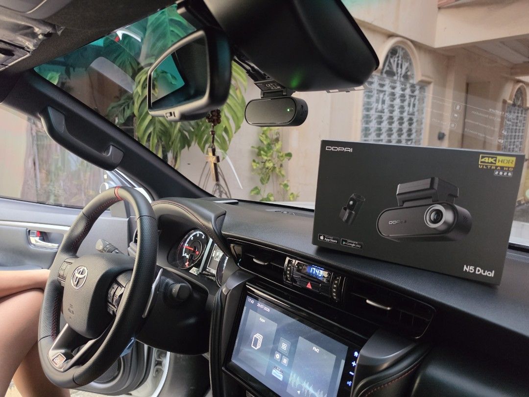 DDPai Fortuner Dashcam (Category: Security Systems & CCTV Cameras) located in Las Pinas. Submitted by wahzap (Listing ID 1453538509, Image 1). Description: Toyota Fortuner installed with the DDPai N5 version2 dual dashcam w/ Gps and Voice command - 8 megapixels 2160p 4k UHD resolution Front camera & 2 megapixels 1080p HD resolution Rear camera w/ free 64gb storage card & free installation for only 10,500php! Thanks again for choosing DDPai dashca