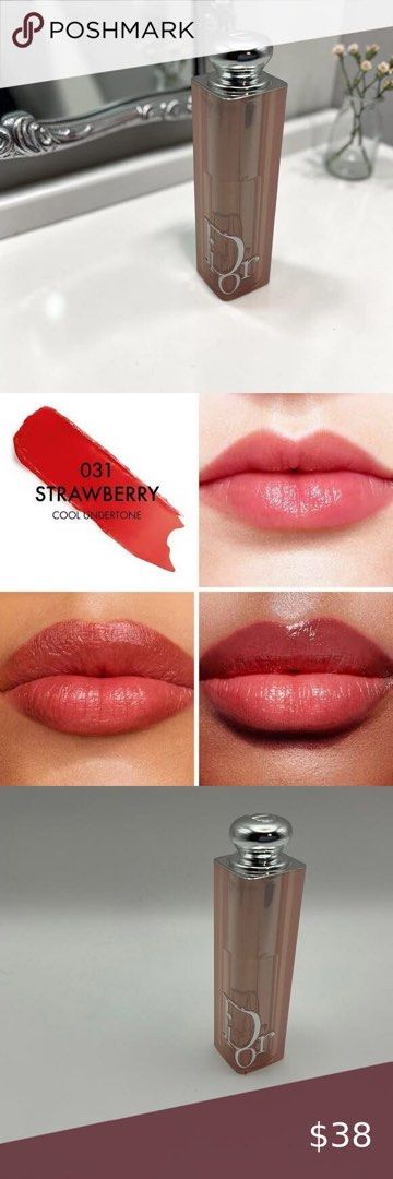 Dior Addict Lip Glow Balm (Category: Makeup) located in Makati City. Submitted by preicosmetics (Listing ID 1453516950, Image 2). Description: SHADE 031 STRAWBERRY.