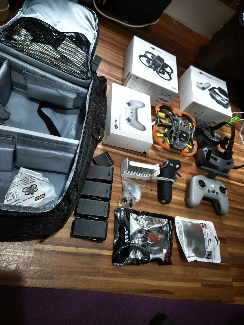 DJI Avata Drone Motion Combo Goggles Integra Remote Controller 2 (Category: Drones) located in Las Pinas. Submitted by primal (Listing ID 1453472694, Image 1). Description: - DJI Avata FPV Drone Bundle - Includes: Drone, Goggles Integra, Remote Controller 2 - Comes with extra batteries - Includes drone backpack - Some accessories still in original packaging - Perfect for FPV flying enthusiasts.
