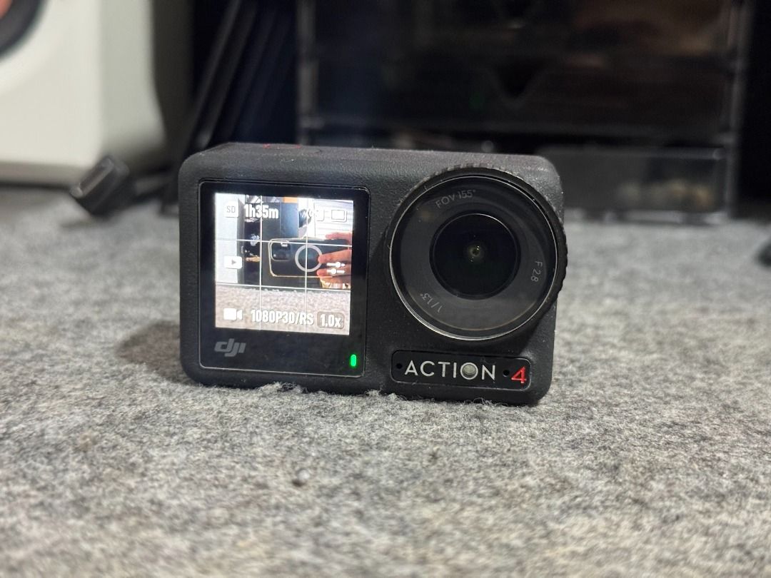 DJI Osmo Action 4 Camera (Category: Cameras) located in Dasmarinas. Submitted by alvinford (Listing ID 1453542592, Image 3). Description: 10k FIRM and LAST price posted. Includes all accessories of the Standard Combo + Tempered Glass Installed. 📍 Meetup along SM Sta. Rosa.