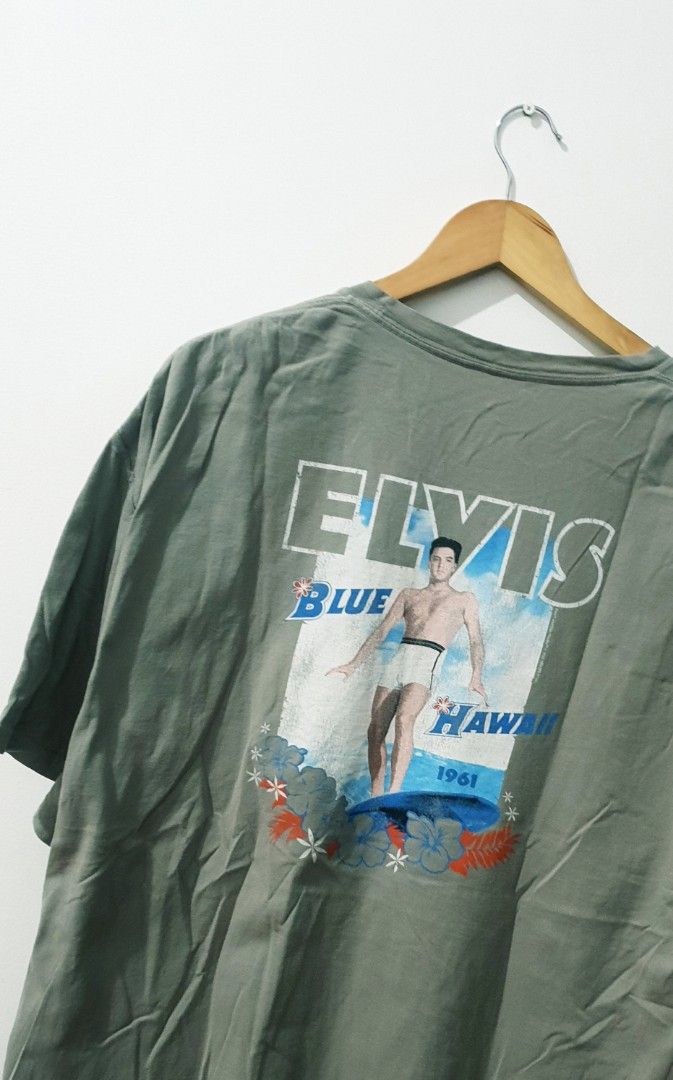 Elvis Presley (Blue Hawaii 1961) (Category: Tshirts & Polo Shirts ) located in Taguig. Submitted by thriftedminds (Listing ID 1453440794, Image 3). Description: Item: Elvis Presley (Blue Hawaii 1961)🔥 Size: OPT Malibu Shirts Dates 2022 (XL) Width: 23 Length: 31 Condition: Excellent Issue: Hairline, Tiny pinhole DM to purchase 📩.