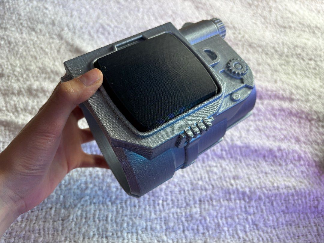 Fallout 3D printed pip-boy for cosplay (Category: Figurines & Statues) located in Las Pinas. Submitted by viebyvii (Listing ID 1453494194, Image 2). Description: RFS - decluttering - originally bought from AliExpress as it came with the suit. - model is based from the series - can still modify it, perfect for a fallout costume or display! - still negotiable, just send a message!.