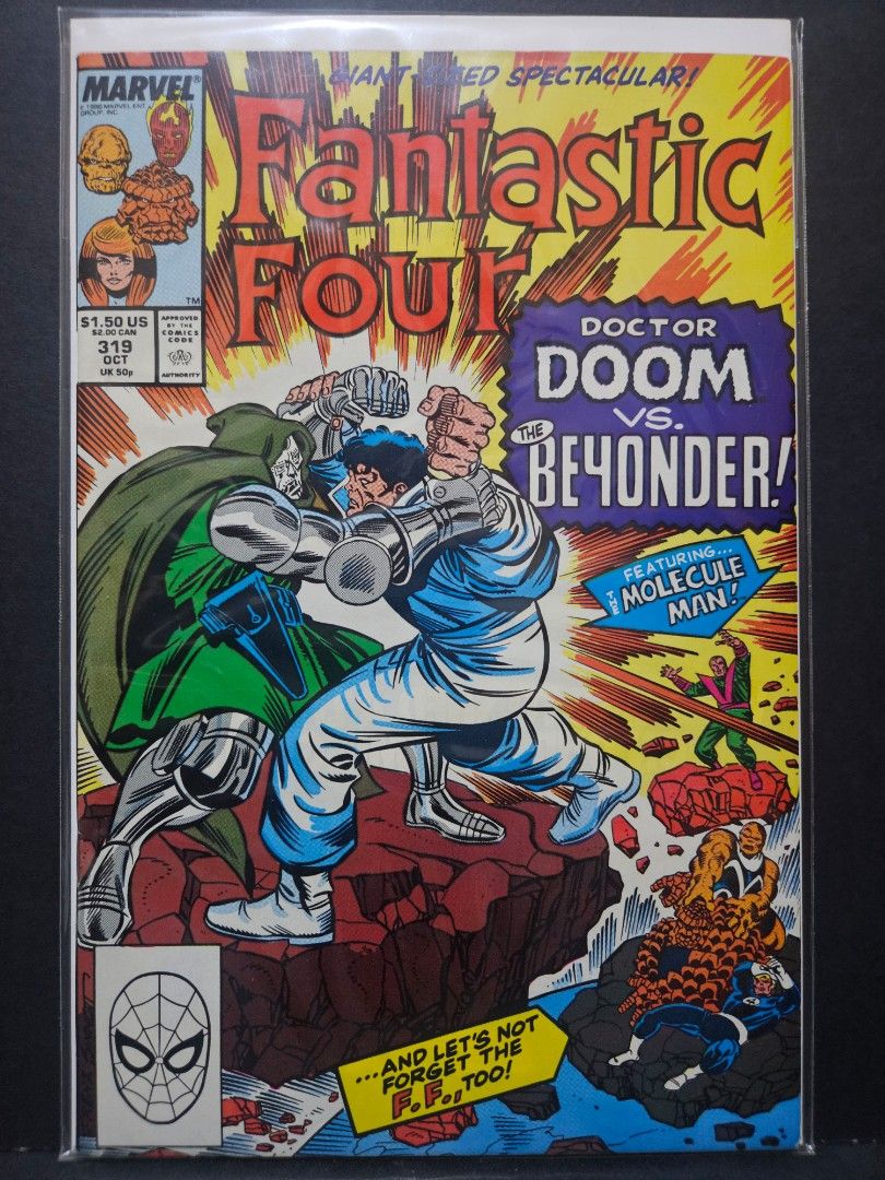 Marvel Comic Fantastic Four #319 (Category: Comics & Manga) located in Mandaluyong City. Submitted by outta.knowhere (Listing ID 1453433455, Image 1). Description: 🚀Fantastic Four #319🚀 F/VF to VF condition P250 🔑Origin of the Beyonder ❗️Dr. Doom Cover Please check and follow our socials/pages for more! FB: /OuttaKnowhereCC IG: @outta.knowhere Carousell: https://www.carousell.ph/u/outta.knowhere/.
