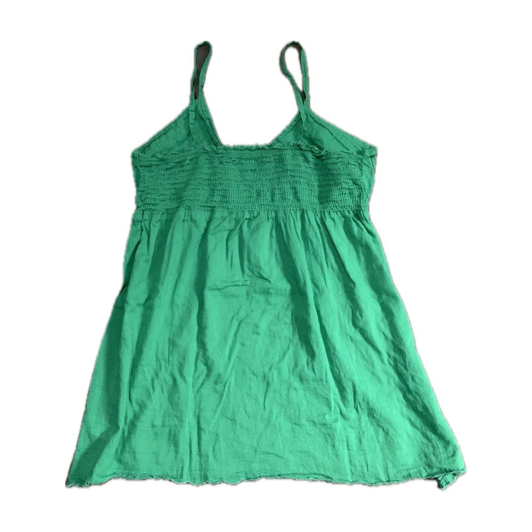 green vintage forever 21 spaghetti straps halter cami (Category: Sleeveless) located in Bacolod City. Submitted by attheratesign (Listing ID 1453568826, Image 2). Description: 1 sold! 1 available left • 2 available with nearly same condition (will be given at random if sold separately) • 150 each • both medium • l: 25”, w: 14” stretchable (garterized band) • 100% cotton — no when worn — washed — these are thrifted items, manage expectations — the