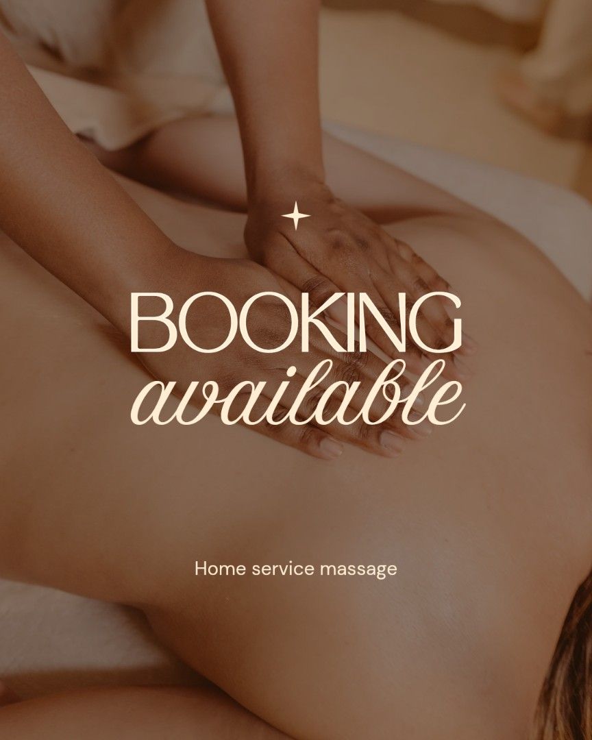 Home Service Massage Available - Book Your Session Today! (Category: Massage Devices) located in Manila. Submitted by aley_palm (Listing ID 1453591259, Image 1). Description: - Professional massage services - Convenient home service - Relaxing and rejuvenating experience - Melt away stress - Book your appointment today!.