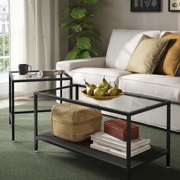 IKEA modern table (Category: Tables & Sets) located in Makati City. Submitted by mnldecluttering (Listing ID 1453477814, Image 2). Description: Note: Books and plant are not included .