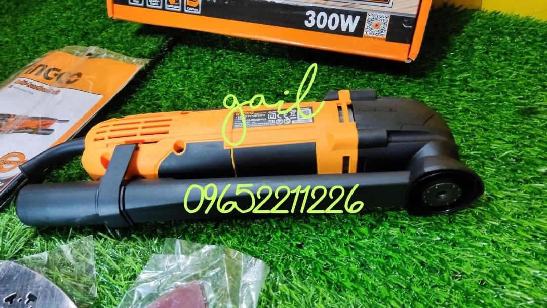 INGCO 300W Multi Functional Tool MF3008 (Variable Speed) (Category: Construction Tools & Equipment) located in Caloocan City. Submitted by emgaile (Listing ID 1453450551, Image 3). Description: INGCO Multi Functional Tool MF3008 (Variable Speed) Use for: Sanding Cutting PVC pipes Shoveling Cutting woods Model: MF3008 Rated Voltage: 220-240V~50/60HZ Input Power: 300W No-load Speed: 10000-20000r/min 6-Speed motor Pure copper Wire Inclusions: Multi-