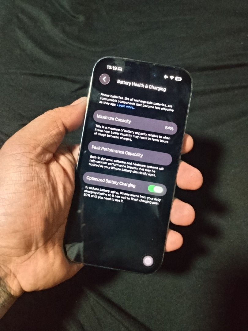 Iphone 14 Pro (128GB) (Category: iPhone X Series) located in Las Pinas. Submitted by macncheese.cc (Listing ID 1453588391, Image 3). Description: FOR SALE: iPhone 14 Pro (128GB) ​Color: Deep Purple ​Storage: 128GB ​Battery Health: 84% Original ​Network Status: Smart Locked ​Condition: Smooth & fully functional (All buttons, Face ID, Dynamic Island working perfectly) ​📩 PM for inquiries / serious buyers only!.