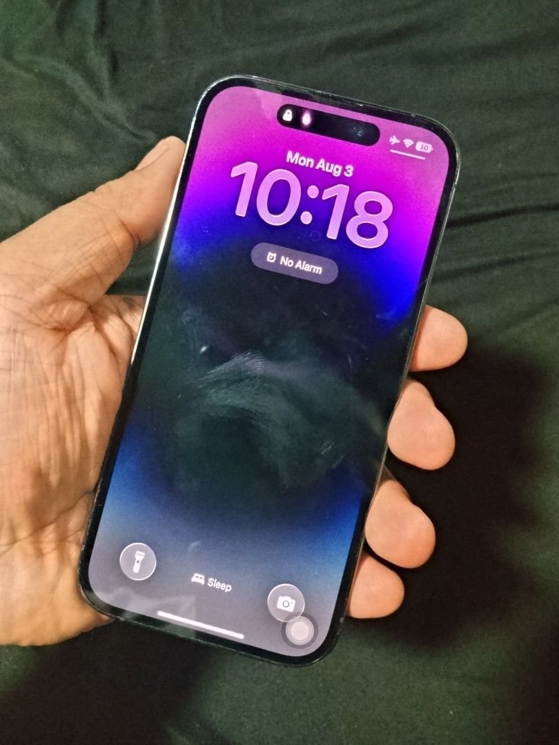 Iphone 14 Pro (128GB) (Category: iPhone X Series) located in Las Pinas. Submitted by macncheese.cc (Listing ID 1453588391, Image 2). Description: FOR SALE: iPhone 14 Pro (128GB) ​Color: Deep Purple ​Storage: 128GB ​Battery Health: 84% Original ​Network Status: Smart Locked ​Condition: Smooth & fully functional (All buttons, Face ID, Dynamic Island working perfectly) ​📩 PM for inquiries / serious buyers only!.