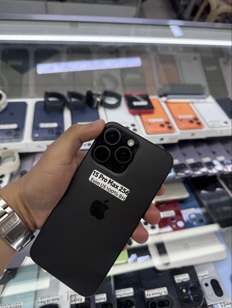 iPhone 15 Pro Max 256GB E-SIM Openline 100% Battery Health (Category: iPhone 15 Series) located in San Juan City. Submitted by Khalidmgdla08 (Listing ID 1453559789, Image 2). Description: FOR SALE | TRADE/SWAP Price: 36,999 On hand: iPhone 15 Pro Max✔️ 256GB ✔️ E-SIM OPENLINE ✔️ 100% Batt health ✔️ 100% Original ✔️ 99% Makinis ✔️ 99% Smooth ✔️ NOT REFURB ✔️ NO HIDDEN ISSUES ✔️ NEVER BEEN REPAIRED ✔️ TEST TO SAWA✔️ FREE 3-UTOOLS ✔️ ANY MODEL OF IP