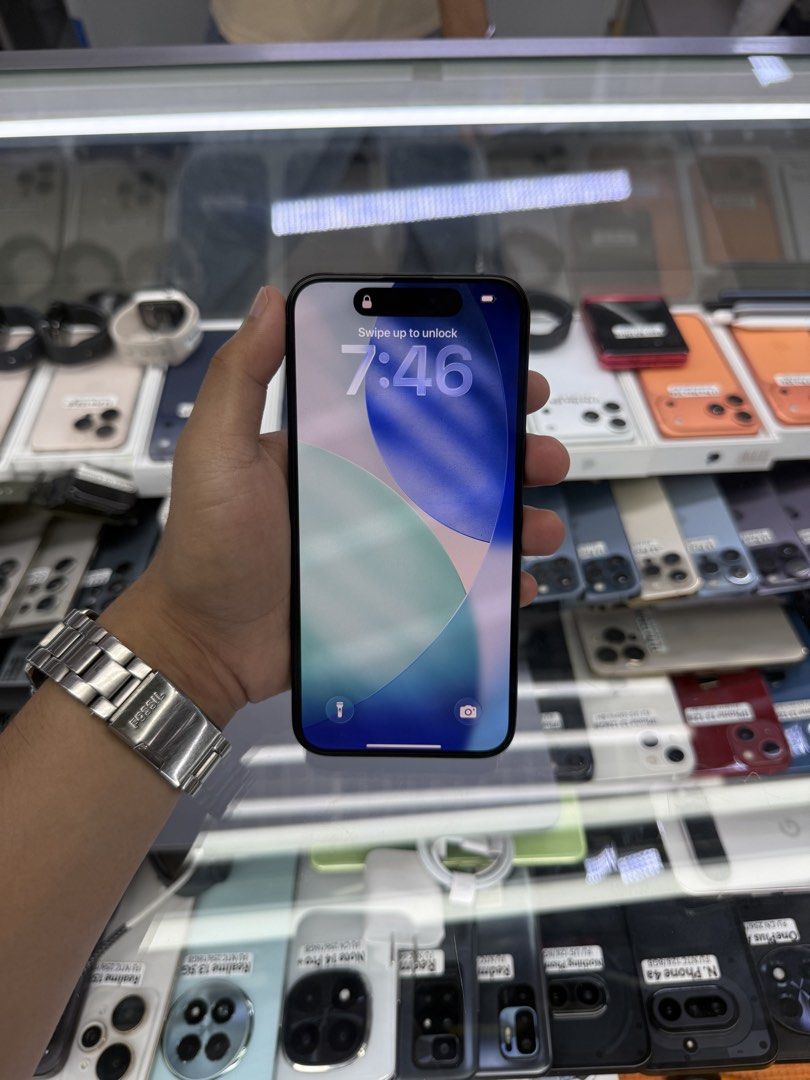 iPhone 15 Pro Max 256GB E-SIM Openline 100% Battery Health (Category: iPhone 15 Series) located in San Juan City. Submitted by Khalidmgdla08 (Listing ID 1453559789, Image 3). Description: FOR SALE | TRADE/SWAP Price: 36,999 On hand: iPhone 15 Pro Max✔️ 256GB ✔️ E-SIM OPENLINE ✔️ 100% Batt health ✔️ 100% Original ✔️ 99% Makinis ✔️ 99% Smooth ✔️ NOT REFURB ✔️ NO HIDDEN ISSUES ✔️ NEVER BEEN REPAIRED ✔️ TEST TO SAWA✔️ FREE 3-UTOOLS ✔️ ANY MODEL OF IP