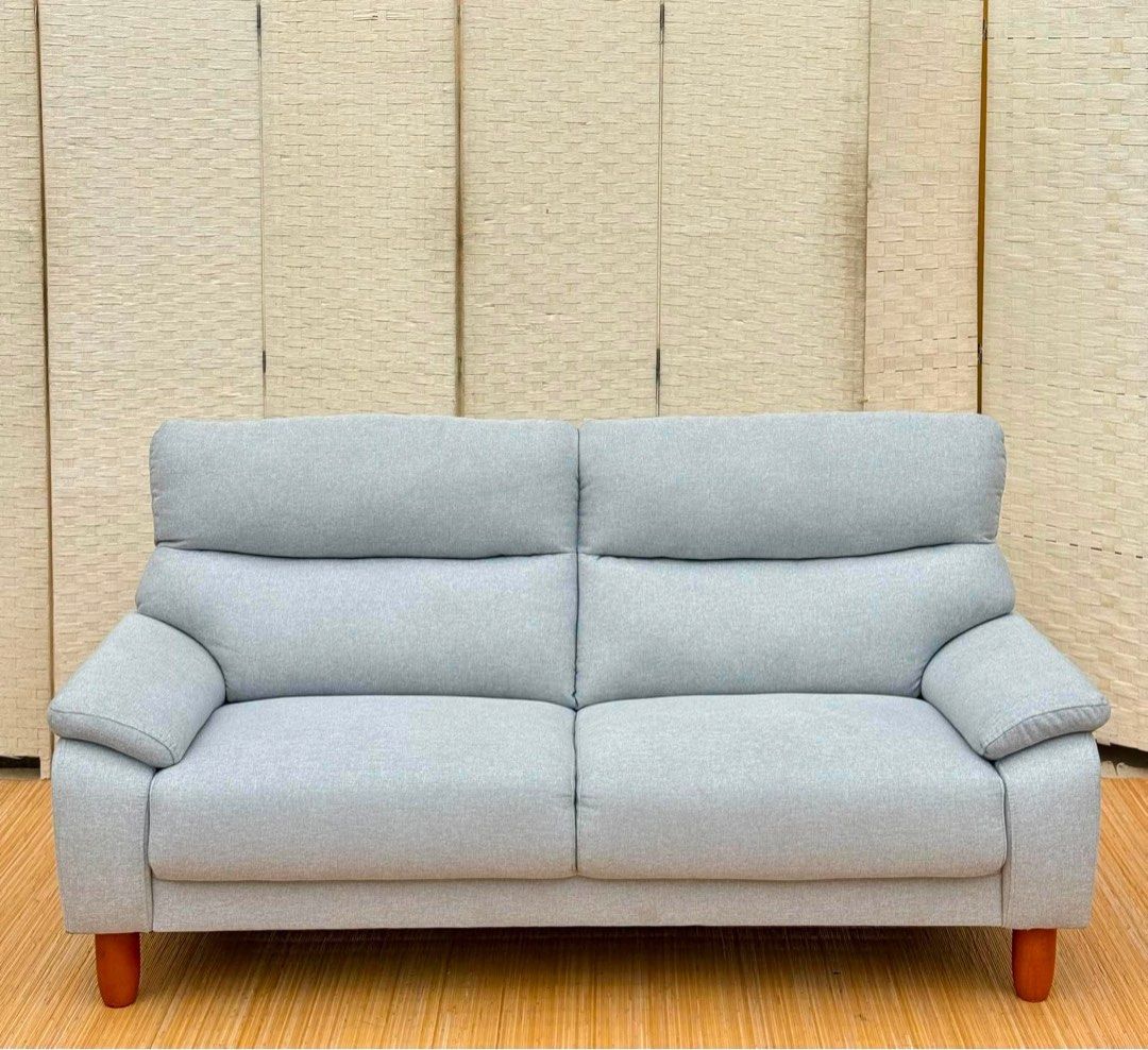 JAPAN SURPLUS 2-3 SEATER MODERN DESIGN FABRIC SOFA (Category: Sofas) located in Bulacan. Submitted by monmon555 (Listing ID 1453609868, Image 1). Description: JAPAN SURPLUS 2-3 SEATER MODERN DESIGN FABRIC SOFA IN GOOD CONDITION SIZE: 16H x 69L x 32W inches.
