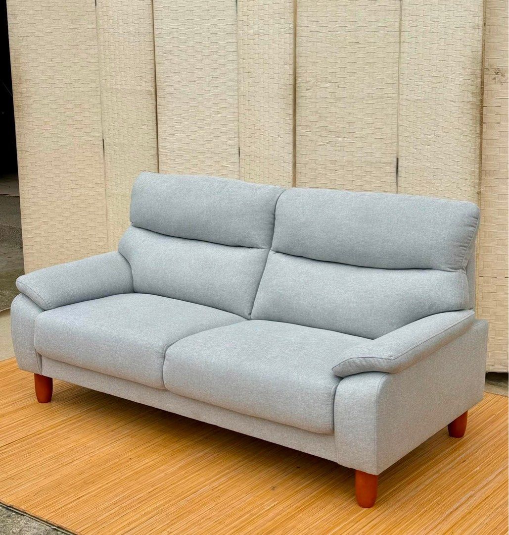 JAPAN SURPLUS 2-3 SEATER MODERN DESIGN FABRIC SOFA (Category: Sofas) located in Bulacan. Submitted by monmon555 (Listing ID 1453609868, Image 3). Description: JAPAN SURPLUS 2-3 SEATER MODERN DESIGN FABRIC SOFA IN GOOD CONDITION SIZE: 16H x 69L x 32W inches.