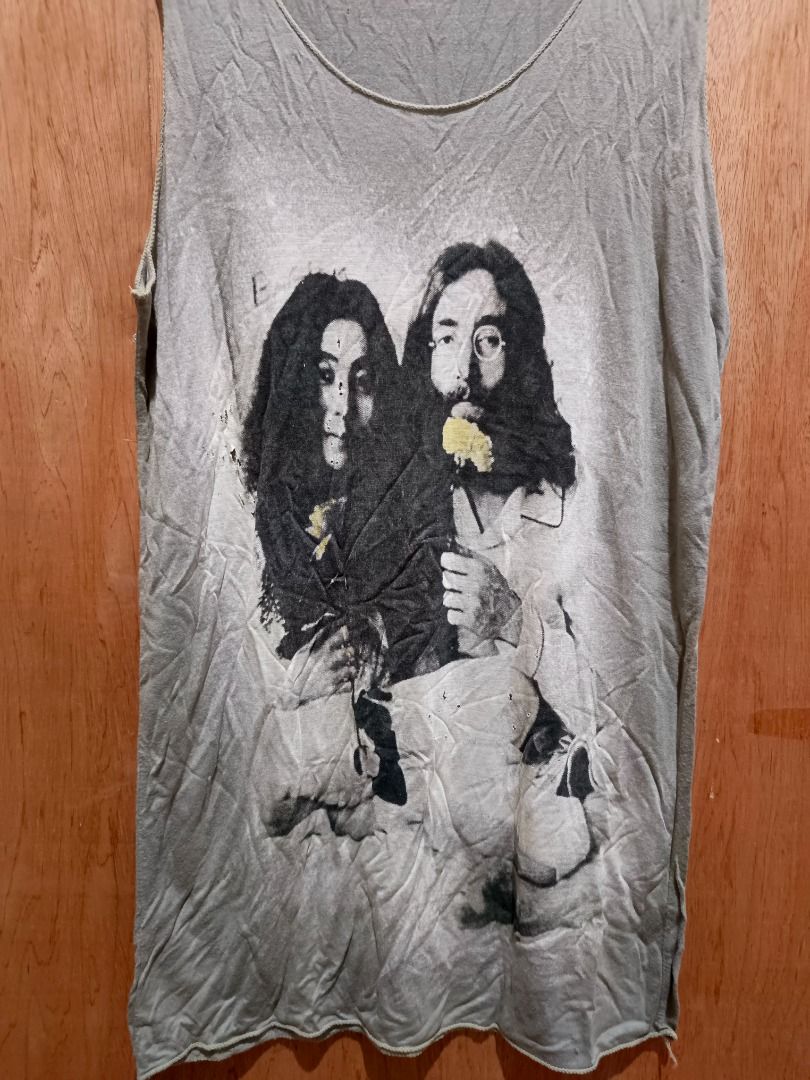 John Lennon & Yoko ono vintage top (Category: Tshirts & Polo Shirts ) located in Davao. Submitted by plan-b (Listing ID 1453552787, Image 2). Description: Dimes - 16.5x30 Stretchy Multiple holes No tags.