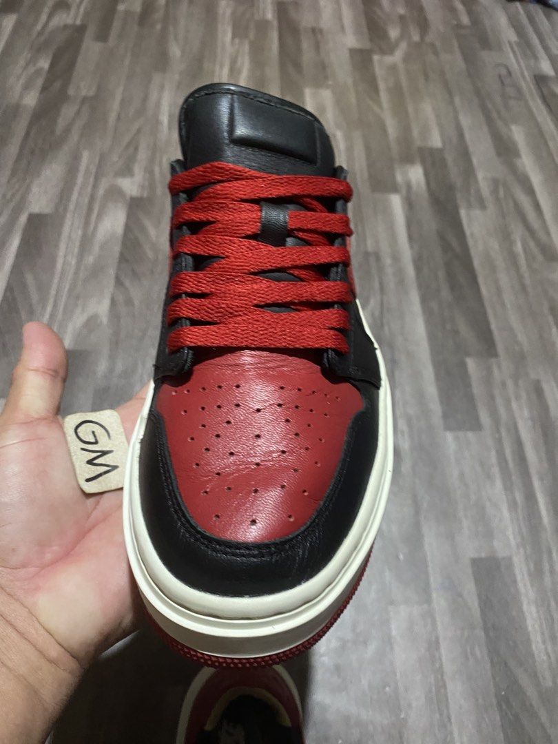 Jordan 1 Elevate Low BRED (Category: Sneakers) located in Cebu City. Submitted by freemoon.b85e0c (Listing ID 1453621444, Image 3). Description: Air Jordan 1 Elevate Low “BRED” Legit/Slightly used/Unisex Size 7 usM/8.5W/6.5 uk/40 eur/25.5 cm Price 1680 plus sf Good condition.