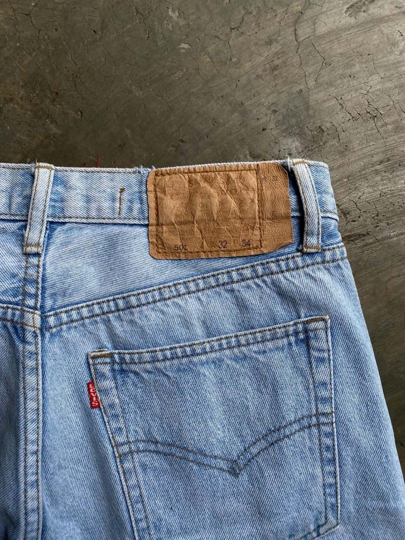 Levi's 501 Button Fly Light Wash Denim Jeans (Category: Jeans) located in Cabanatuan. Submitted by vivian_nicole_03 (Listing ID 1453617903, Image 3). Description: - Classic Levi's 501 Jeans - Light Blue Wash - Button Fly Closure - Straight Leg Fit - Size: 32 Waist - Made in USA - Versatile wardrobe staple.