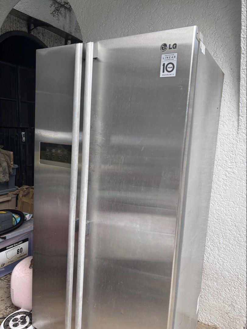 LG Household Refrigerator-Freezer GR-B207BSJV (Category: Refrigerators and Freezers) located in Las Pinas. Submitted by rasberryfinds (Listing ID 1453502621, Image 1). Description: - LG Refrigerator-Freezer - Model: GR-B207BSJV - Capacity: 581 Liters - Finish: Stainless Steel - Cooling System: Multi-cooling - Dimensions: 894mm (W) x 725mm (D) x 1753mm (H) - Condition: Works well - 10 years old.