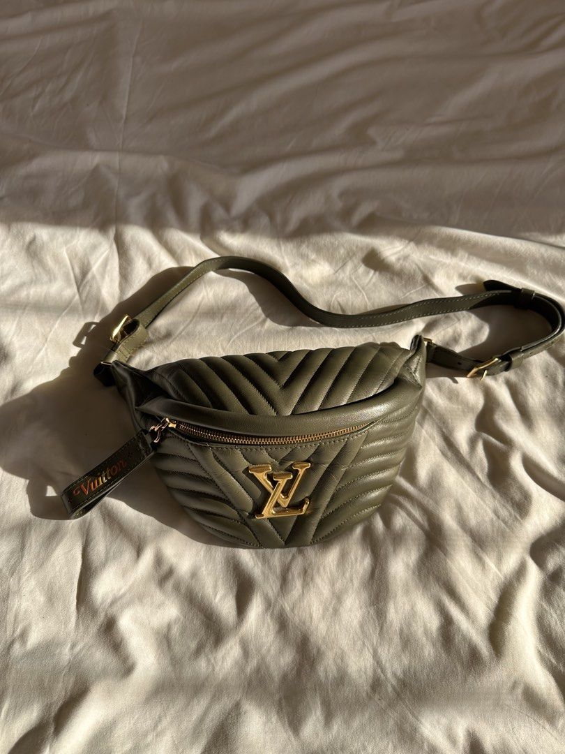 Louis Vuitton New Wave Bum Bag (Category: Luxury Bags & Wallets) located in Quezon City. Submitted by zesthiria (Listing ID 1453514844, Image 1). Description: Khaki green Louis Vuitton belt bag with quilted chevron pattern Authentic with dust bag and original box. RFS: No longer used, selling for my mom! 😊 Feel free to message for pictures and videos/videocall. .