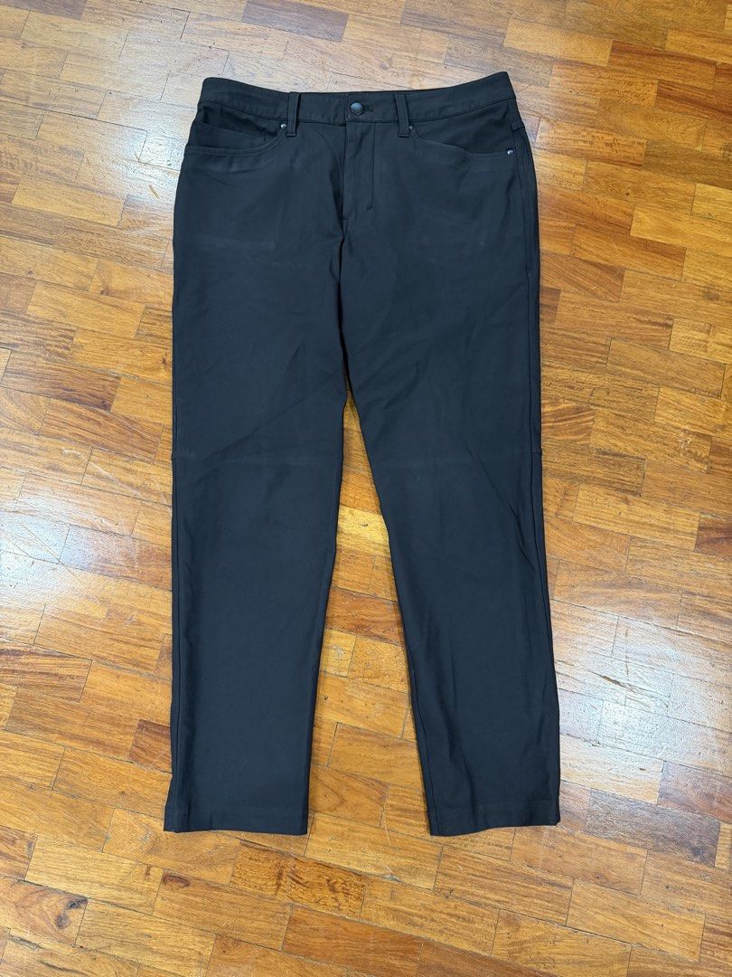 Lululemon & Uniqlo Men's Pants, Shorts, and Jacket Bundle (Category: Activewear) located in Manila. Submitted by hmwfzmm49z77022 (Listing ID 1453585700, Image 3). Description: Lulelemon - 1500 each Abc classic-fit trouser (8400 retail) minimal use and needs a wash - size 30 Abc classic fit 5 pocket (8400 retail) Minimal use needs a wash - Size 30 Black jacket Minimal use needs a wash Dm for measurements Brown jacket Minimal use needs a wash Dm fo