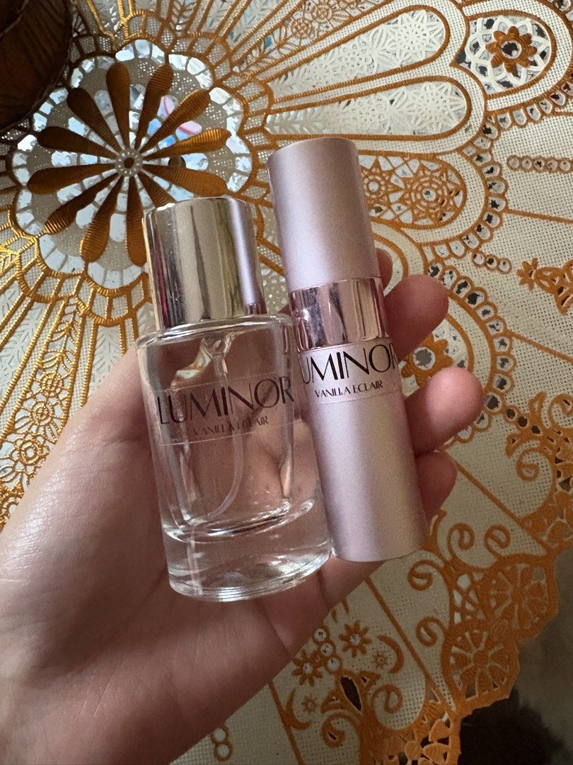 Luminor Vanilla Éclair Perfume Set (Category: Fragrance & Deodorants) located in Bacolor. Submitted by declutterwithmilo (Listing ID 1453439781, Image 2). Description: Luminor Vanilla Éclair Perfume Includes spray bottle Scent: Vanilla-based 📦 RFS: declutterring. 💸 Payment: via Gotyme & Maribank. 💳 No cod option. Payment first policy (No Payment first, No Reservation) 🚚 Courier: J&T Express 📍Location: pampanga 📹 Please don’t ask the actual 