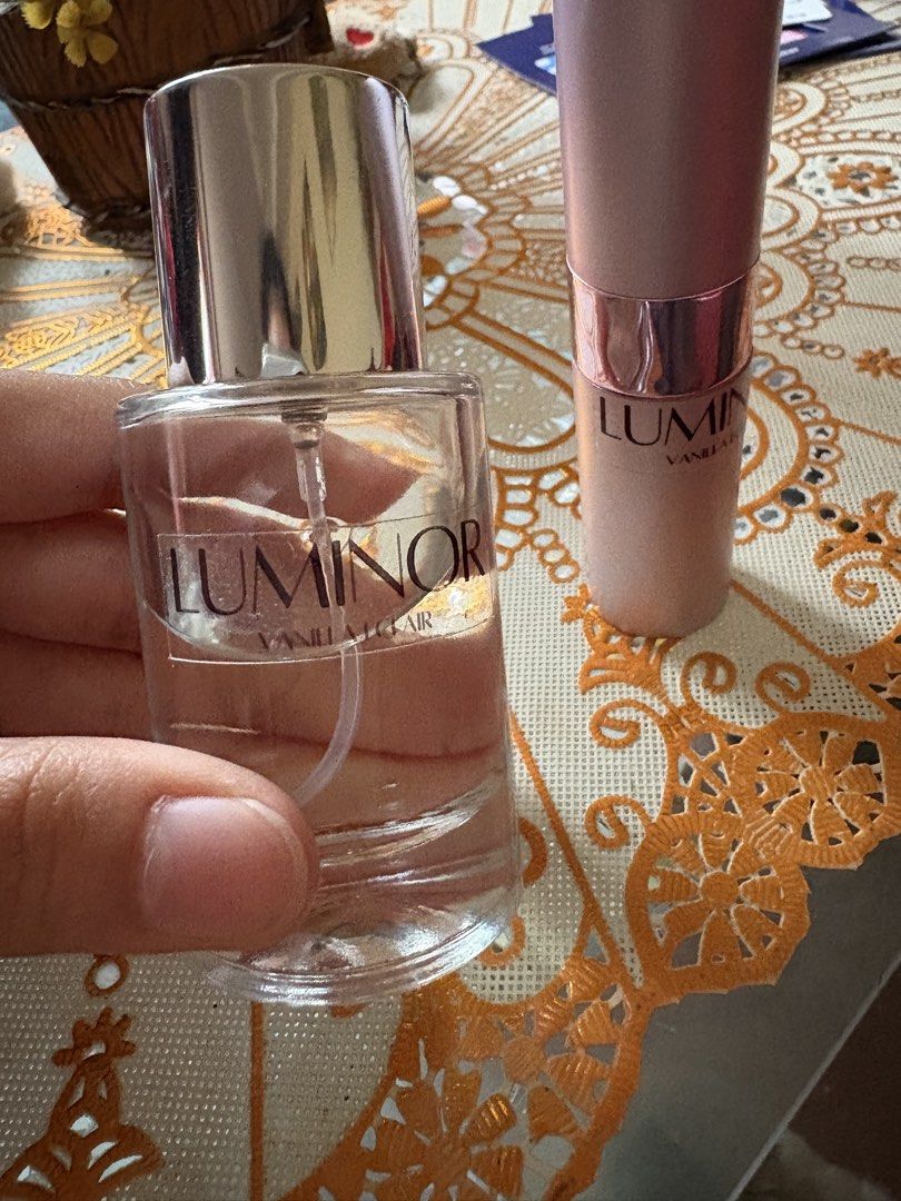 Luminor Vanilla Éclair Perfume Set (Category: Fragrance & Deodorants) located in Bacolor. Submitted by declutterwithmilo (Listing ID 1453439781, Image 3). Description: Luminor Vanilla Éclair Perfume Includes spray bottle Scent: Vanilla-based 📦 RFS: declutterring. 💸 Payment: via Gotyme & Maribank. 💳 No cod option. Payment first policy (No Payment first, No Reservation) 🚚 Courier: J&T Express 📍Location: pampanga 📹 Please don’t ask the actual 