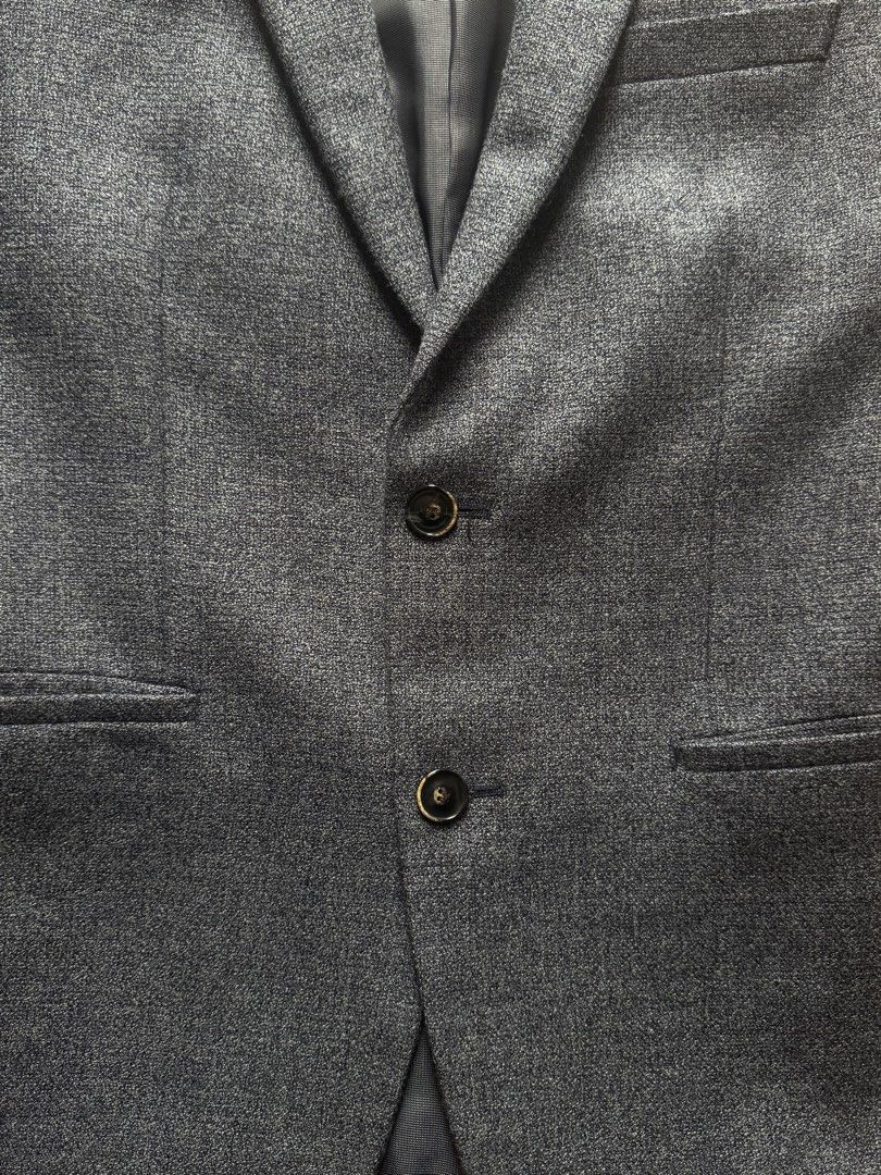 Marks and Spencer 100% Wool Slate Blue Blazer Suit Jacket (Category: Coats, Jackets and Outerwear) located in Quezon City. Submitted by karlojosev (Listing ID 1453499443, Image 3). Description: Autograph Marks and Spencer Slim Fit Two button, single vent Shoulder 44 cm Length from shoulder 68 cm Arm length 57 cm .