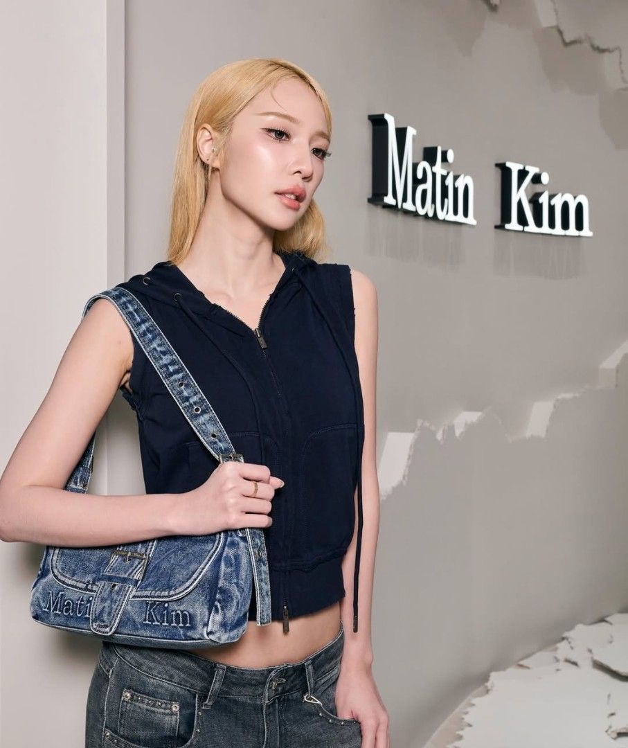 韓國__Seoul (限定款）Matin Kim Dust Denim Flap Shoulder Bag, 女裝 