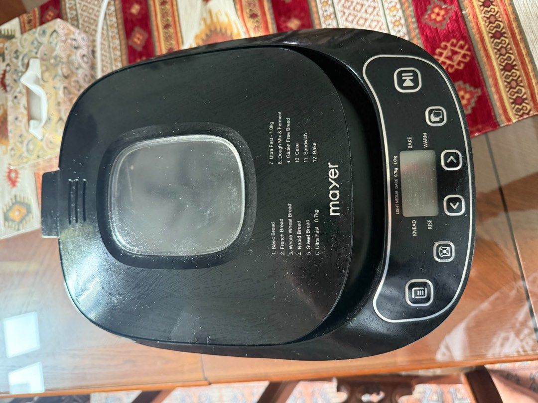 MAYER breadmaker (Category: Breadmakers) located in Singapore. Submitted by brandlover_authentic (Listing ID 1453477919, Image 3). Description: .