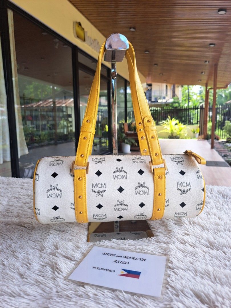 Mcm Visetos Yellow Studded Papillon Bag (Category: Luxury Bags & Wallets) located in Tagum. Submitted by luxestreetbags (Listing ID 1453582784, Image 3). Description: 💠💠💠 Authentic/Original 💠💠💠 Mcm Visetos Yellow Studded Papillon Bag, Pre-owned‼️‼️👜👜 Inclusions: ✅️ COA (to be provided) ✅️ Paypal deduction ➕️ shipping fee depends on the country through DHL. Tariff is excluded. ✈️ USA is 8️⃣2️⃣💰 ✈️ Asia is 5️⃣4️⃣💰 ✈️ Local is Free ✈️ We s