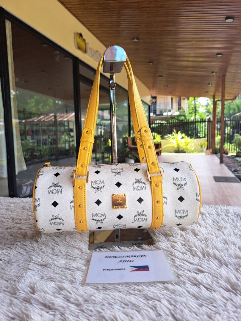 Mcm Visetos Yellow Studded Papillon Bag (Category: Luxury Bags & Wallets) located in Tagum. Submitted by luxestreetbags (Listing ID 1453582784, Image 1). Description: 💠💠💠 Authentic/Original 💠💠💠 Mcm Visetos Yellow Studded Papillon Bag, Pre-owned‼️‼️👜👜 Inclusions: ✅️ COA (to be provided) ✅️ Paypal deduction ➕️ shipping fee depends on the country through DHL. Tariff is excluded. ✈️ USA is 8️⃣2️⃣💰 ✈️ Asia is 5️⃣4️⃣💰 ✈️ Local is Free ✈️ We s