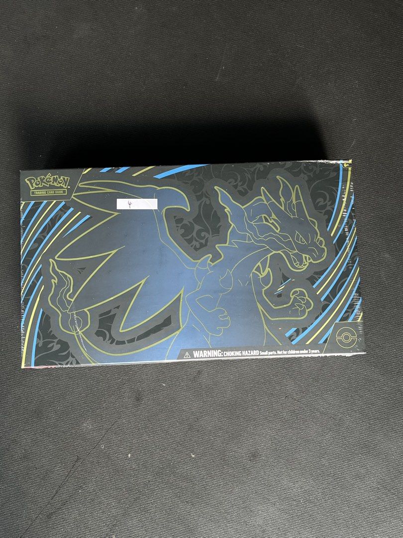Mega Charizard UPC (Category: Card Boxes & Cases) located in Singapore. Submitted by notamanduh (Listing ID 1452807939, Image 5). Description: Mega Charizard UPC x 4 available Some got corner dents/ corner shrink tear.